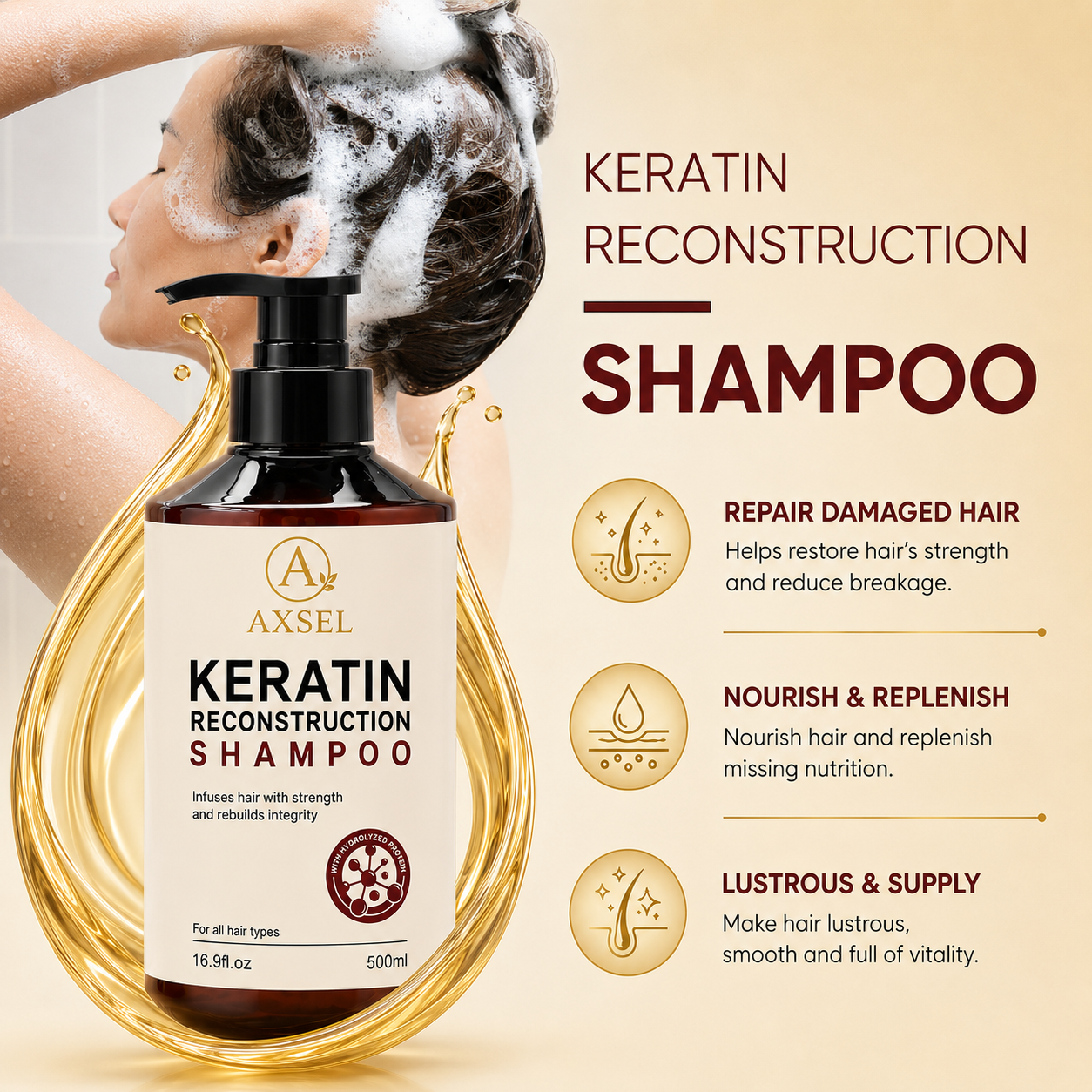 AXSEL Keratin Hair Care Collection