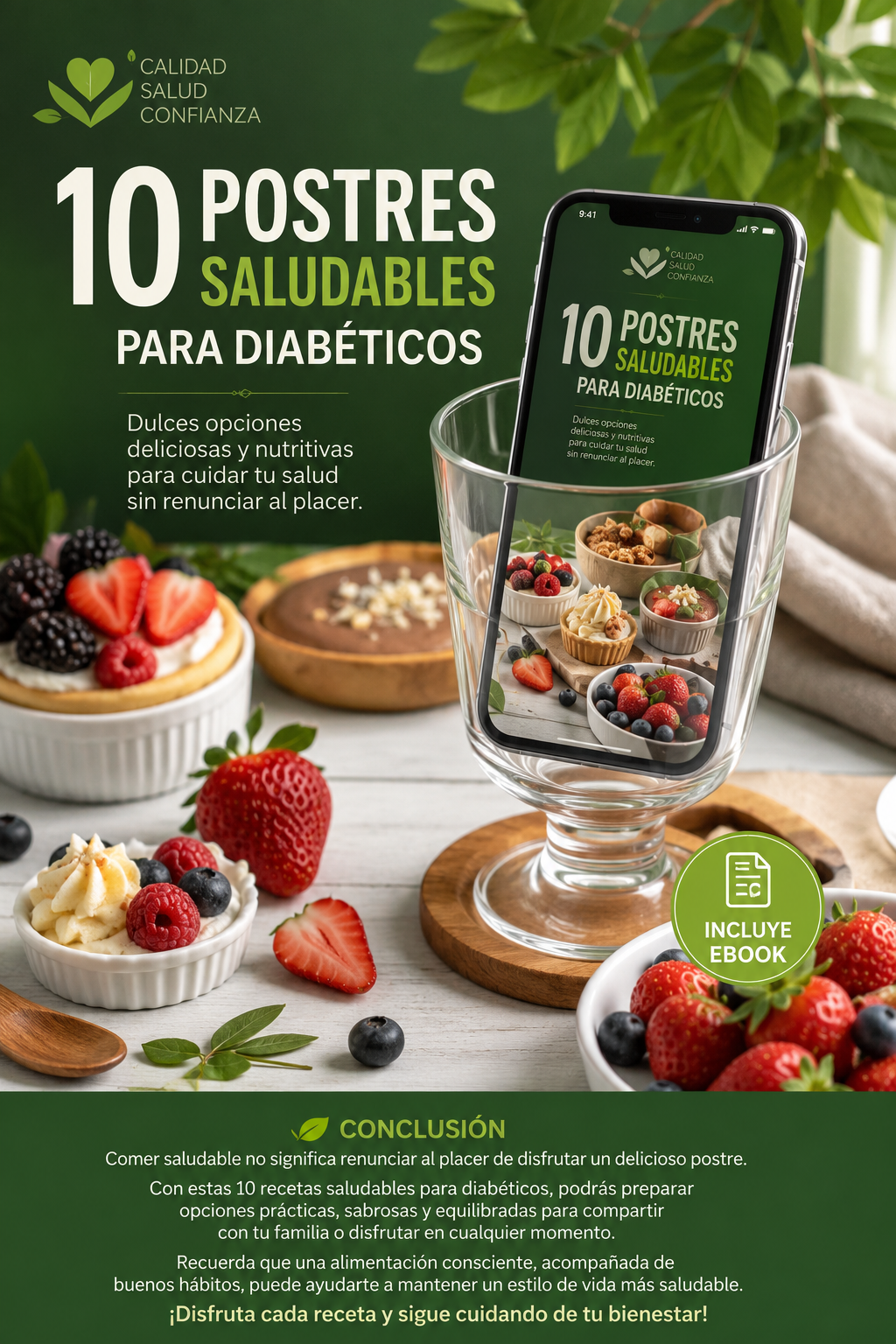 10 postres saludables para diabetico